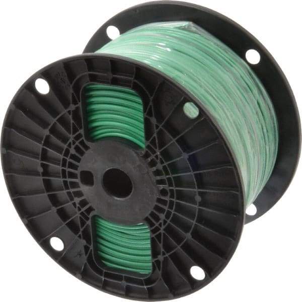 Southwire - THHN/THWN, 14 AWG, 15 Amp, 500' Long, Solid Core, 1 Strand Building Wire - Green, Thermoplastic Insulation - Apex Tool & Supply