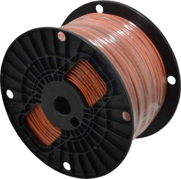 Southwire - THHN/THWN, 14 AWG, 15 Amp, 500' Long, Solid Core, 1 Strand Building Wire - Orange, Thermoplastic Insulation - Apex Tool & Supply