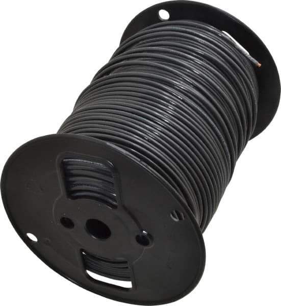 Southwire - THHN/THWN, 10 AWG, 30 Amp, 500' Long, Solid Core, 1 Strand Building Wire - Black, Thermoplastic Insulation - Apex Tool & Supply