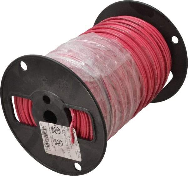Southwire - THHN/THWN, 10 AWG, 30 Amp, 500' Long, Solid Core, 1 Strand Building Wire - Red, Thermoplastic Insulation - Apex Tool & Supply
