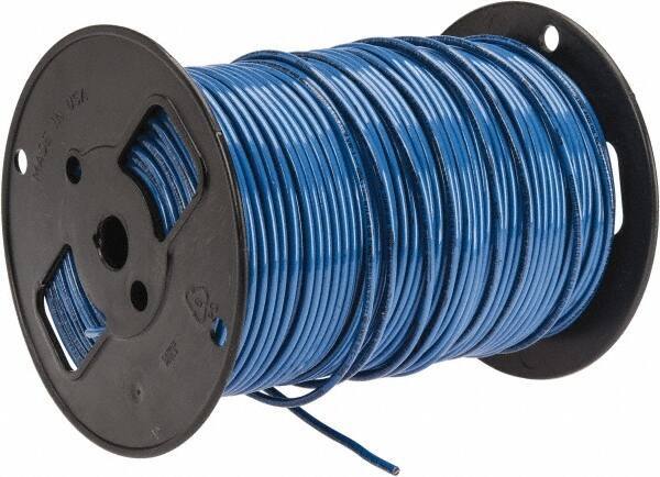 Southwire - THHN/THWN, 10 AWG, 30 Amp, 500' Long, Solid Core, 1 Strand Building Wire - Blue, Thermoplastic Insulation - Apex Tool & Supply
