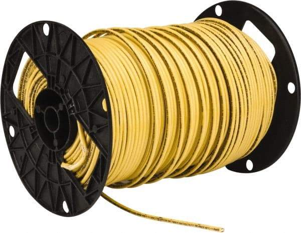 Southwire - THHN/THWN, 10 AWG, 30 Amp, 500' Long, Solid Core, 1 Strand Building Wire - Yellow, Thermoplastic Insulation - Apex Tool & Supply