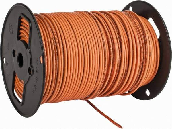 Southwire - THHN/THWN, 10 AWG, 30 Amp, 500' Long, Solid Core, 1 Strand Building Wire - Orange, Thermoplastic Insulation - Apex Tool & Supply