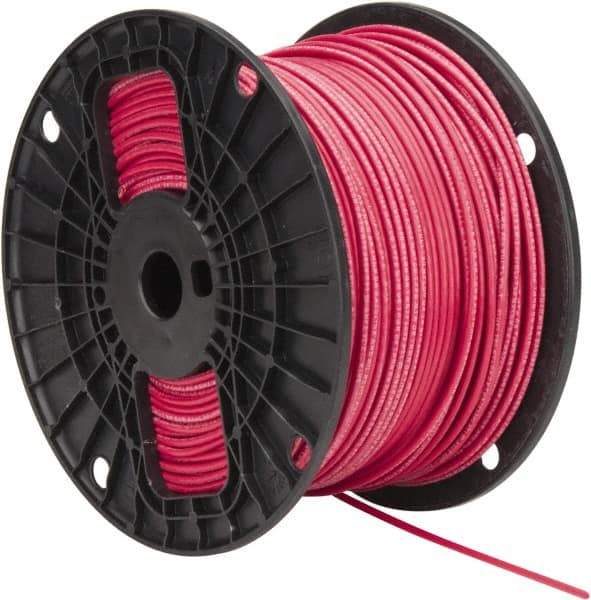 Southwire - THHN/THWN, 14 AWG, 15 Amp, 500' Long, Stranded Core, 19 Strand Building Wire - Red, Thermoplastic Insulation - Apex Tool & Supply