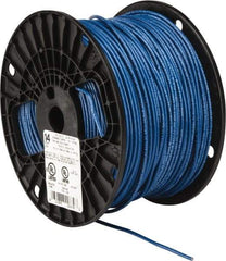 Southwire - THHN/THWN, 14 AWG, 15 Amp, 500' Long, Stranded Core, 19 Strand Building Wire - Blue, Thermoplastic Insulation - Apex Tool & Supply