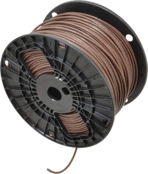 Southwire - THHN/THWN, 14 AWG, 15 Amp, 500' Long, Stranded Core, 19 Strand Building Wire - Brown, Thermoplastic Insulation - Apex Tool & Supply