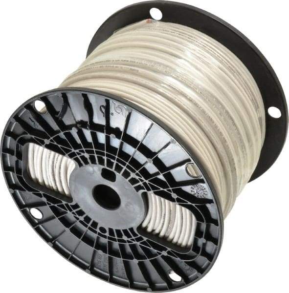 Southwire - THHN/THWN, 12 AWG, 20 Amp, 500' Long, Stranded Core, 19 Strand Building Wire - White, Thermoplastic Insulation - Apex Tool & Supply