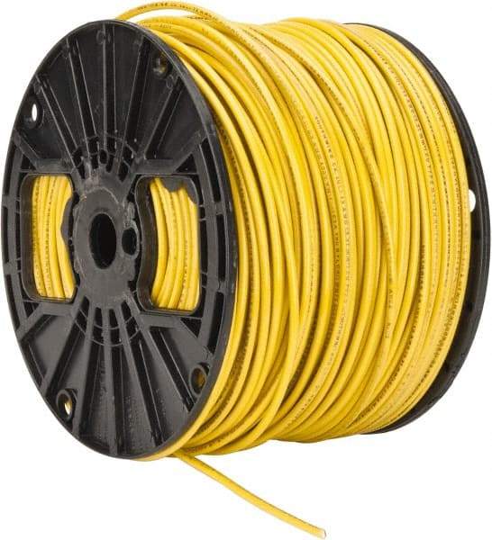 Southwire - THHN/THWN, 12 AWG, 20 Amp, 500' Long, Stranded Core, 19 Strand Building Wire - Yellow, Thermoplastic Insulation - Apex Tool & Supply