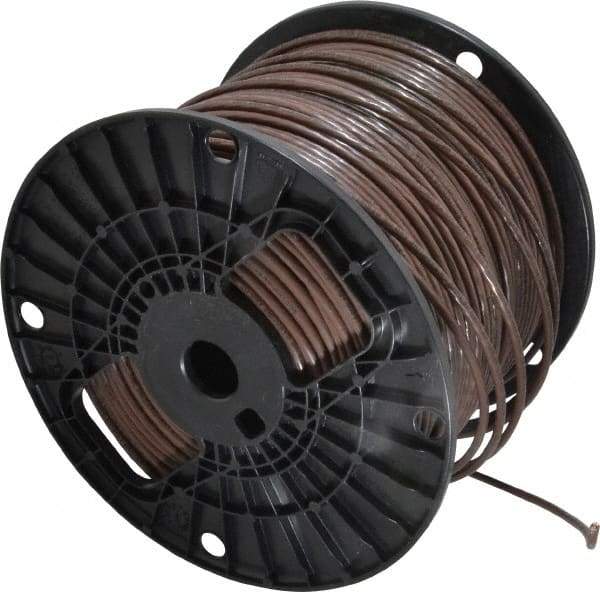 Southwire - THHN/THWN, 12 AWG, 20 Amp, 500' Long, Stranded Core, 19 Strand Building Wire - Brown, Thermoplastic Insulation - Apex Tool & Supply