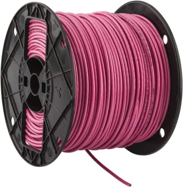 Southwire - THHN/THWN, 12 AWG, 20 Amp, 500' Long, Stranded Core, 19 Strand Building Wire - Pink, Thermoplastic Insulation - Apex Tool & Supply
