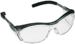 3M - Clear Lenses, Framed Welding Glasses - Anti-Fog, Scratch Resistant, Gray Polycarbonate Frame, Adjustable Temples, Size Universal, Over the Glasses - Apex Tool & Supply