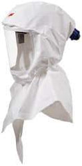 3M - Universal Size, PAPR Compatible Hood - Polypropylene, White, Compatible with GVP, TR-300 & V-Series Air Sources - Apex Tool & Supply