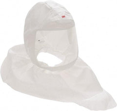 3M - Universal Size, PAPR Compatible Hood - Polypropylene, White, Compatible with S-757 Hood Assembly - Apex Tool & Supply