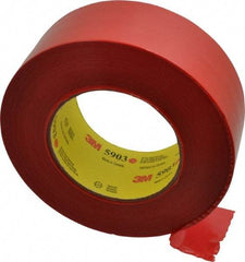 3M - 2" Wide x 60 Yd Long Red Polyethylene Film Masking Tape - Series 5903, 7.5 mil Thick, 21 In/Lb Tensile Strength - Apex Tool & Supply