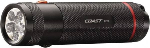Coast Cutlery - White, Red LED Bulb, 155 Lumens, Industrial/Tactical Flashlight - Black Aluminum Body, 3 AAA Batteries Included - Apex Tool & Supply