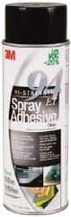3M - 24 oz Aerosol Clear Spray Adhesive - High Tack, 210°F Heat Resistance, 37 Sq Ft Coverage, High Strength Bond, 60 min Max Bonding Time, Flammable, Series 94 - Apex Tool & Supply