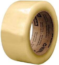 3M - 2" x 1,000 Yd Clear Rubber Adhesive Sealing Tape - Polypropylene Film Backing, 2.6 mil Thick, 60 Lb Tensile Strength, Series 3073 - Apex Tool & Supply