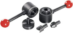 KIPP - 4,905 N Capacity, Through Hole Mt, One Hand, Ball Lever Actuation, Variable Stroke Straight Line Action Clamp - 40mm Max Clamping Stroke, 6mm Mt Hole Diam, 54.5mm Overall Height - Apex Tool & Supply
