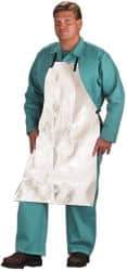 PRO-SAFE - 24 x 39" Aluminized Bib Apron - Aluminized Carbon Kevlar, 19 oz Material, Silver & Yellow - Apex Tool & Supply