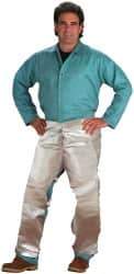 PRO-SAFE - Size Universal Blended Kevlar Flame Resistant/Retardant Chaps - No Pockets, Silver - Apex Tool & Supply