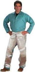 PRO-SAFE - Size Universal Carbon Kevlar Flame Resistant/Retardant Chaps - No Pockets, Silver - Apex Tool & Supply