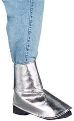 PRO-SAFE - Men's Universal (Women's Universal) Aluminized Spats - Aluminized Carbon Kevlar Upper, Silver - Apex Tool & Supply