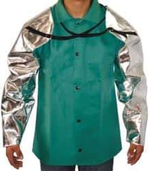 PRO-SAFE - Size Universal, Silver/Yellow Aluminzed Kevlar Aluminized Sleeve - 28" Long Sleeve - Apex Tool & Supply