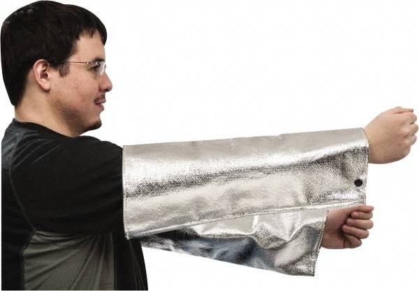 PRO-SAFE - Size Universal, Silver/Yellow/Black Aluminzed Kevlar Aluminized Sleeve - 18" Long Sleeve - Apex Tool & Supply