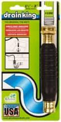 Made in USA - For 1-1/2 to 3 Inch Pipe, 6-3/8 Inch Cable Length, Handheld, Manual and Hand Drain Cleaner - Rubber Drum - Apex Tool & Supply