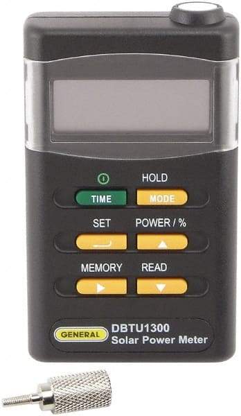 General - LCD Display Power Meter - Includes Batteries, Carrying Case, Tripod Mounting Screw, User Manual - Apex Tool & Supply