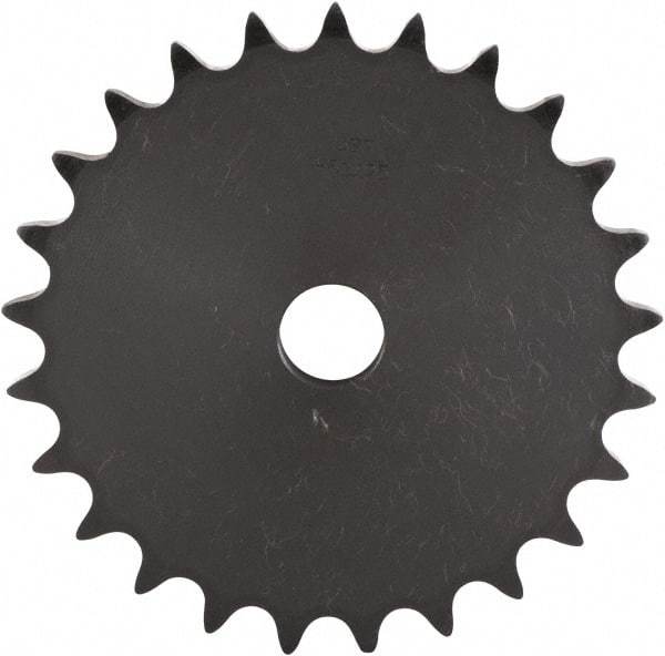 U.S. Tsubaki - 40 Teeth, 3/8" Chain Pitch, Chain Size 35, "A" Plate Roller Chain Sprocket - 19/32" Bore Diam, 4.78" Pitch Diam, 5" Outside Diam - Apex Tool & Supply