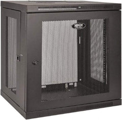 Tripp-Lite - 23-1/2" Overall Width x 12" Rack Height x 17-1/2" Overall Depth Data Cable Enclosure - 200 Lb Capacity, Black - Apex Tool & Supply