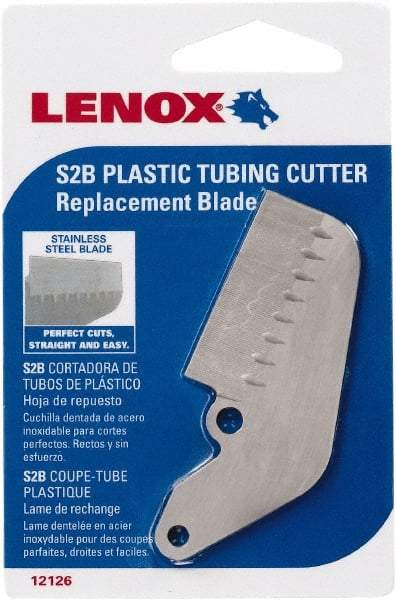 Lenox - Cutter Replacement Blade - Use with Lenox: 12122S2, Cuts PVC, CPVC, Pex, Polyethylene and Rubber Hose - Apex Tool & Supply