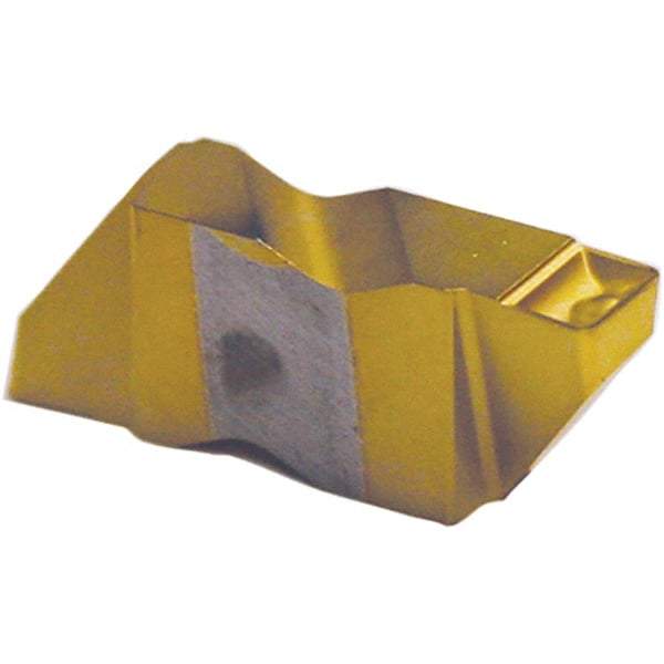 Tool-Flo - 3125FLF P Grade AC3R, 3.18mm Cutting Width Carbide Grooving Insert - 0.18" Max Depth of Cut, Left Hand, 0.005 to 0.01" Corner Radius, TiAlN Finish - Apex Tool & Supply