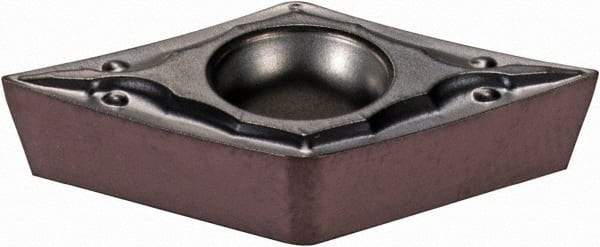 Iscar - DCMT3-0 PF Grade IC806 Carbide Turning Insert - TiAlN Finish, 55° Diamond, 3/8" Inscr Circle, 5/32" Thick, 0.008" Corner Radius - Apex Tool & Supply