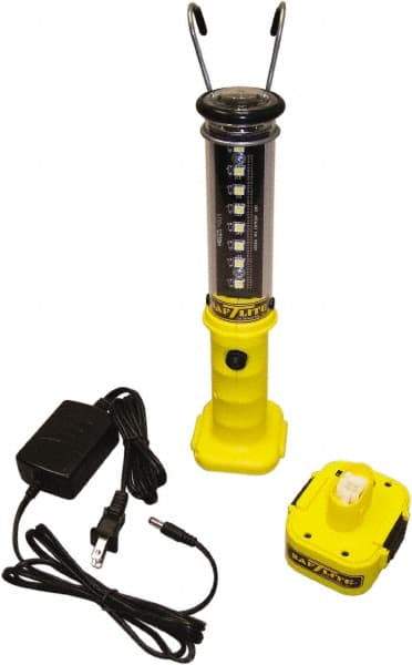 Made in USA - 100 VAC & 240 VAC, (8) 1/2, (1) 1 Watt, Cordless, LED Portable Handheld Work Light - 1 Head, Polycarbonate - Apex Tool & Supply