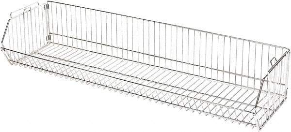 Quantum Storage - 14" Wide, Open Shelving Accessory/Component - Chrome, Chrome Finish, 48" Long, Use with Wire Shelving Units - Apex Tool & Supply