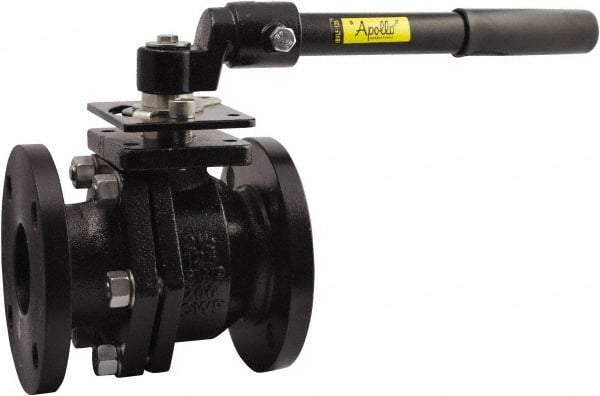 Conbraco - 10" Pipe, Standard Port, Cast Iron Standard Ball Valve - Bi-Directional, Flanged x Flanged Ends, Gear Handle, 200 WOG, 125 WSP - Apex Tool & Supply