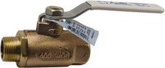 Conbraco - 1/2" Pipe, Standard Port, Bronze Standard Ball Valve - Bi-Directional, MNPT x FNPT Ends, Lever Handle, 600 WOG, 150 WSP - Apex Tool & Supply