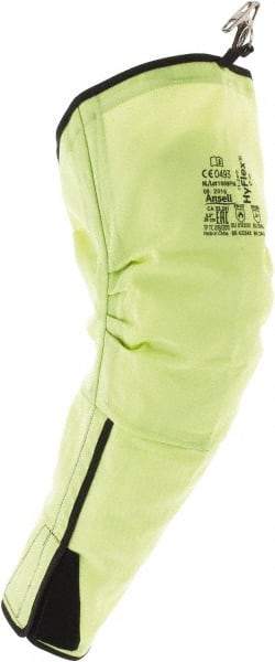 Ansell - Size Universal, Yellow Glass Cut & Puncture Resistant Sleeve - 19" Long Sleeve, Cut Resistance Level 3, Hook & Loop - Apex Tool & Supply