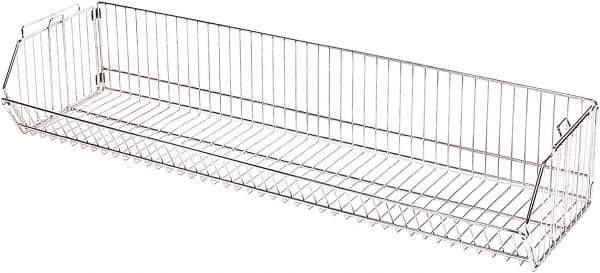Quantum Storage - 14" Wide, Open Shelving Accessory/Component - Chrome, Chrome Finish, 36" Long, Use with Wire Shelving Units - Apex Tool & Supply