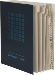 SMEAD - 8-1/2 x 11", Letter Size, Navy Blue, Indexed Sorters - Apex Tool & Supply