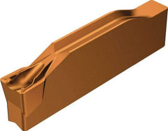 Sandvik Coromant - 0400N123 TF Grade 1145, 4mm Cutting Width Carbide Grooving Insert - Neutral, 0.4mm Corner Radius, TiAlN/AlCr2O3 Finish - Apex Tool & Supply