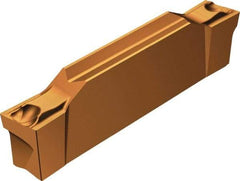 Sandvik Coromant - R123x2G CS 1125 Grade, 0.1181" Cutting Width, Carbide Cutoff Insert - 10° Right Hand Lead Angle, 0.0039" Cnr Rad, TiAlN Coated - Apex Tool & Supply