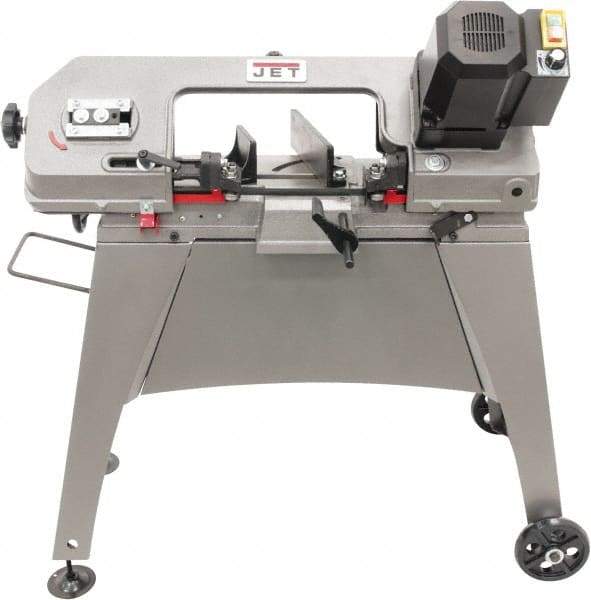 Jet - 5 x 6" Semi-Automatic Combo Horizontal & Vertical Bandsaw - 1 Phase, 90° Vise Angle of Rotation, 1/2 hp, 115 Volts, Geared Head Drive - Apex Tool & Supply