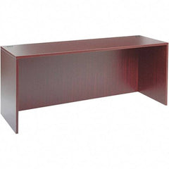 ALERA - 65" Long x 29.63" High x 23.63" Deep, Kneespace Credenza - Mahogany (Color), Woodgrain Laminate - Apex Tool & Supply