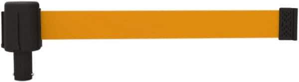 Banner Stakes - 6.61" High x 15' Long x 2-1/2" Wide Retractable Barrier Belt - Plastic & Polyester, Matte Finish, Orange, Use with Banner Stakes Plus Stanchion, Banner Stakes Plus Base - Apex Tool & Supply