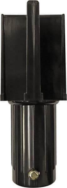 Banner Stakes - 5.54" High x 2" Long x 2" Wide Barrier Receiver Head - Plastic, Matte Finish, Black, Use with Banner Stakes Plus Stanchion - Apex Tool & Supply