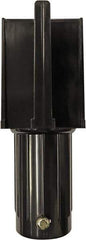 Banner Stakes - 5.54" High x 2" Long x 2" Wide Barrier Receiver Head - Plastic, Matte Finish, Black, Use with Banner Stakes Plus Stanchion - Apex Tool & Supply