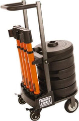 Banner Stakes - 42.32" High x 31" Long x 17" Wide Barrier - Metal, Uncoated, Orange, Use with Banner Stakes Plus Stanchion, Banner Stakes Plus Banner Head, Banner Stakes Plus Base - Apex Tool & Supply